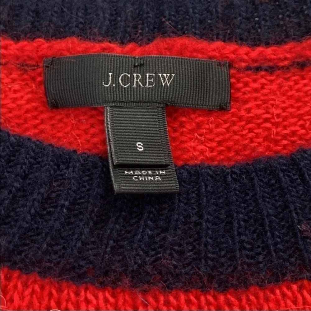 J. Crew Red and Blue Sequin Sweater Sz S NWOT